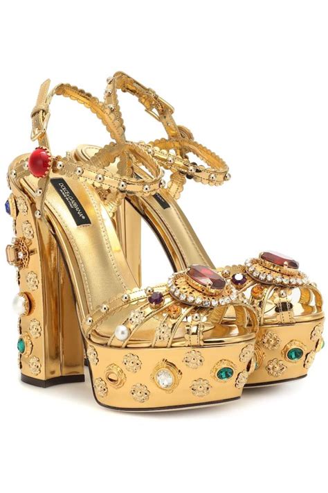 dolce and gabbana shoes gold|dolce and gabbana denim shoes.